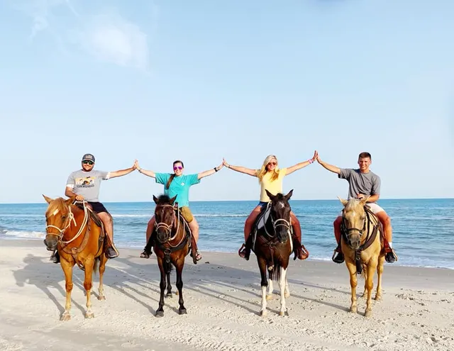 Broke-a-toe Horseback Riding on the Beach