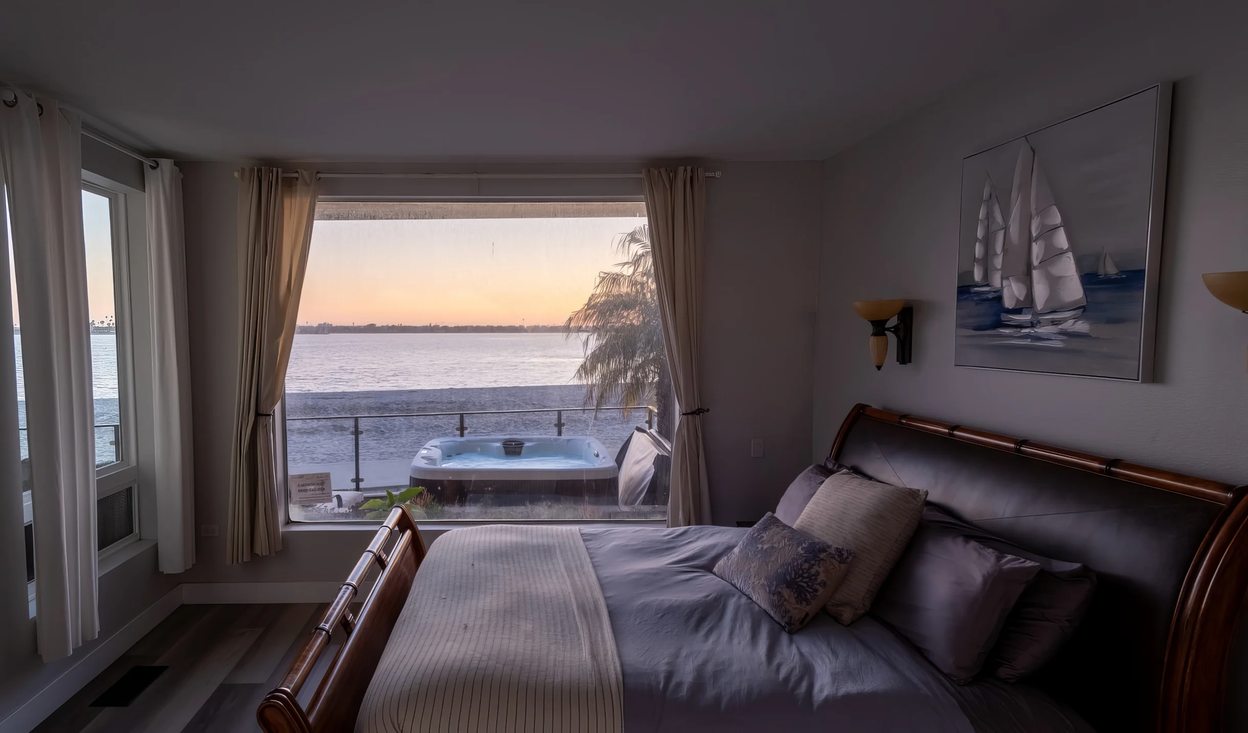 NEW Stunning Bayfront Home + Private Beach Access + Hot Tub + Fire Pit #60