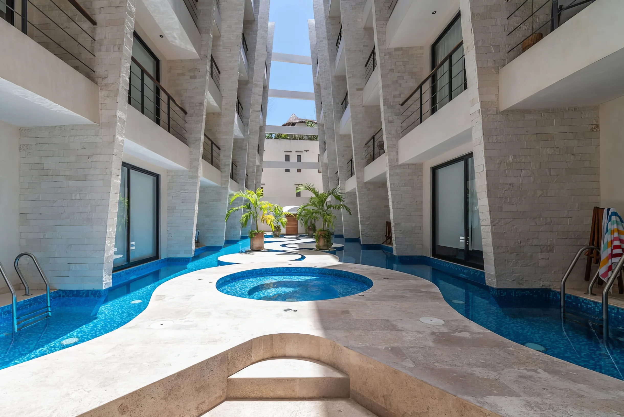 2 BR w/ Direct Walk-out to Pool + Sauna, Gym #30
