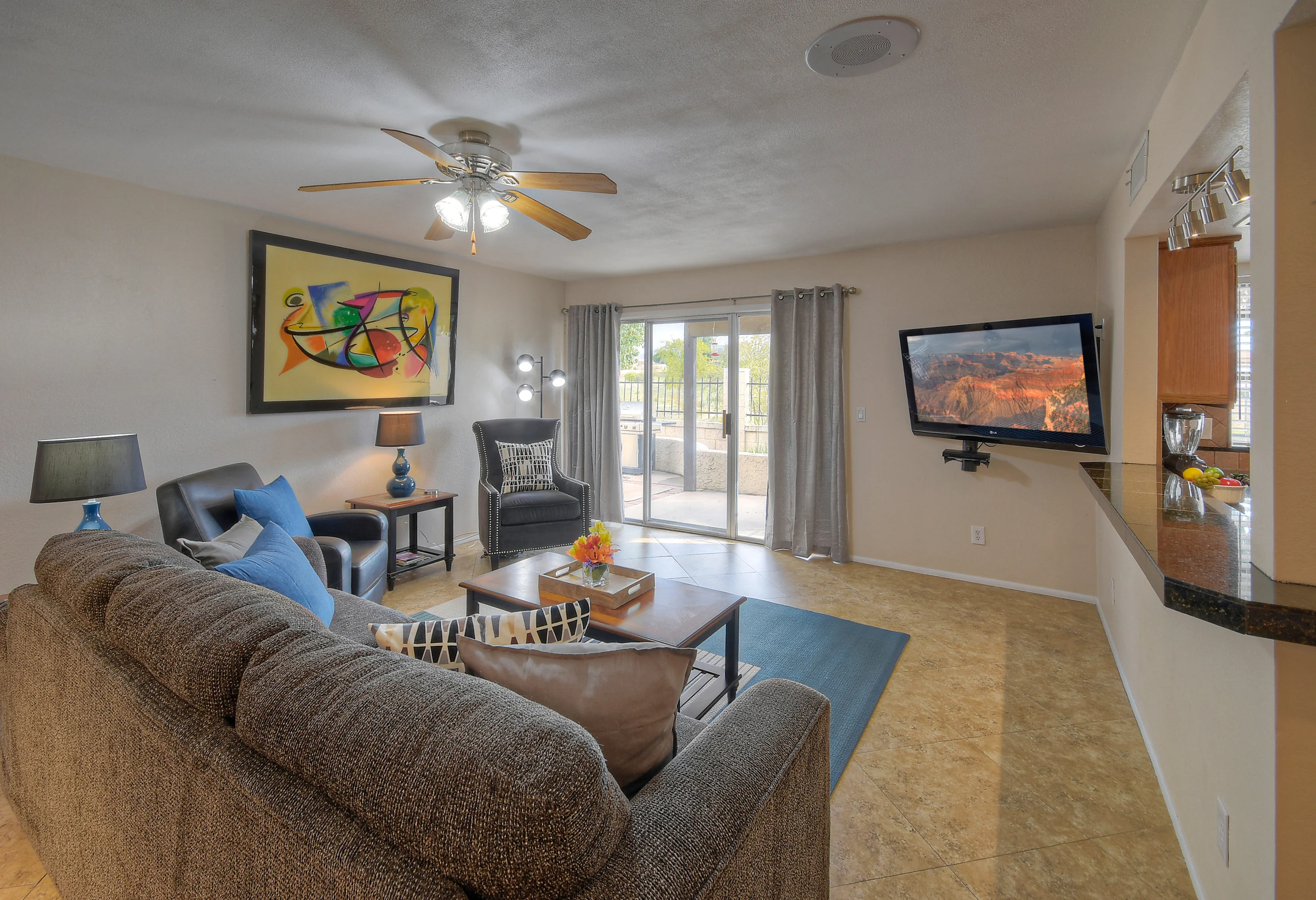 Open living space at an AVHR rental home