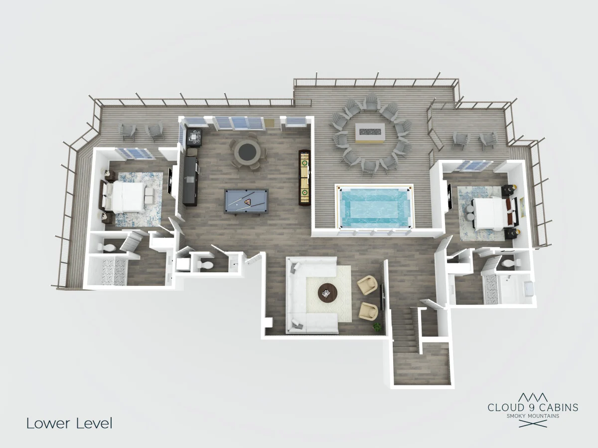 Swim Spa/Luxe Design/Views/GameRoom/Theater - Bear Bottom #205