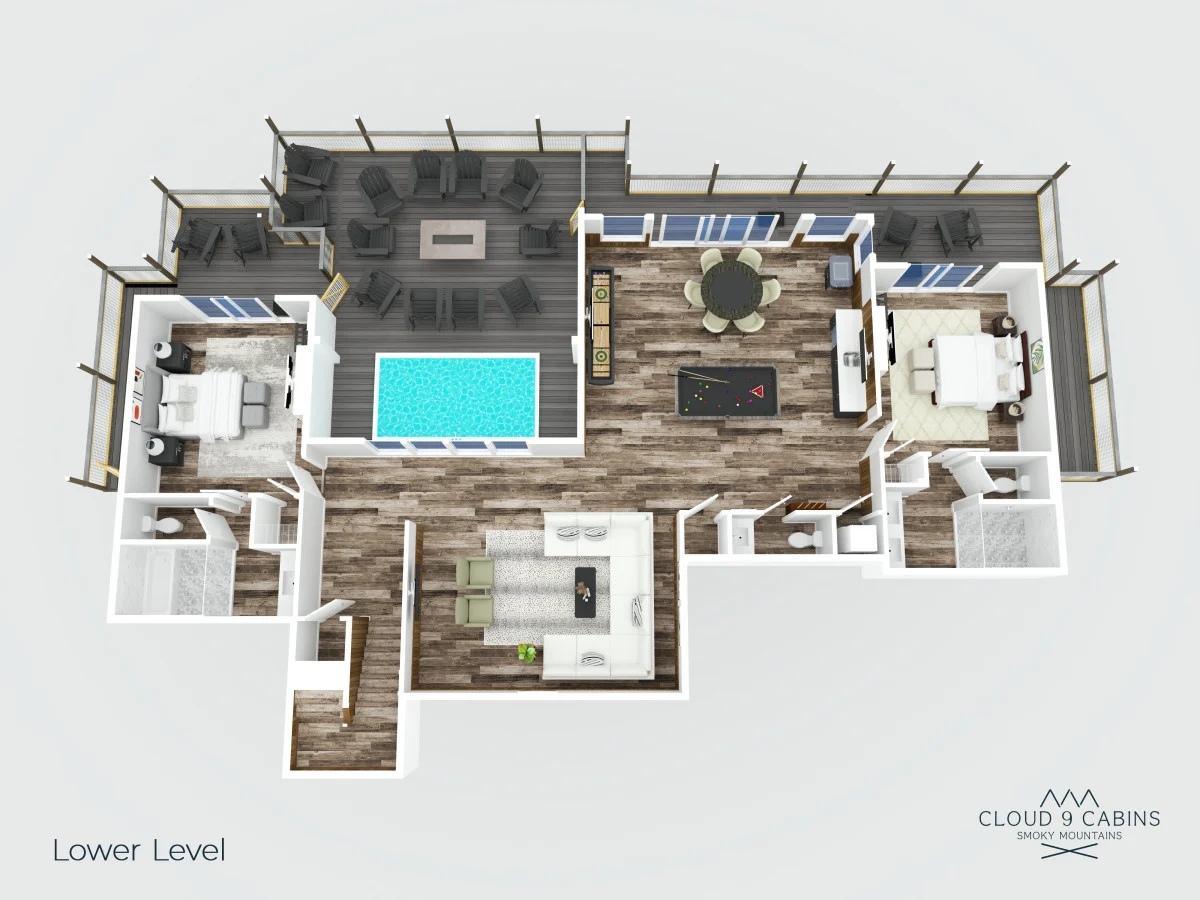 Swim Spa/Views/Gameroom/Theater/Luxe Design - Rabbit Run #138
