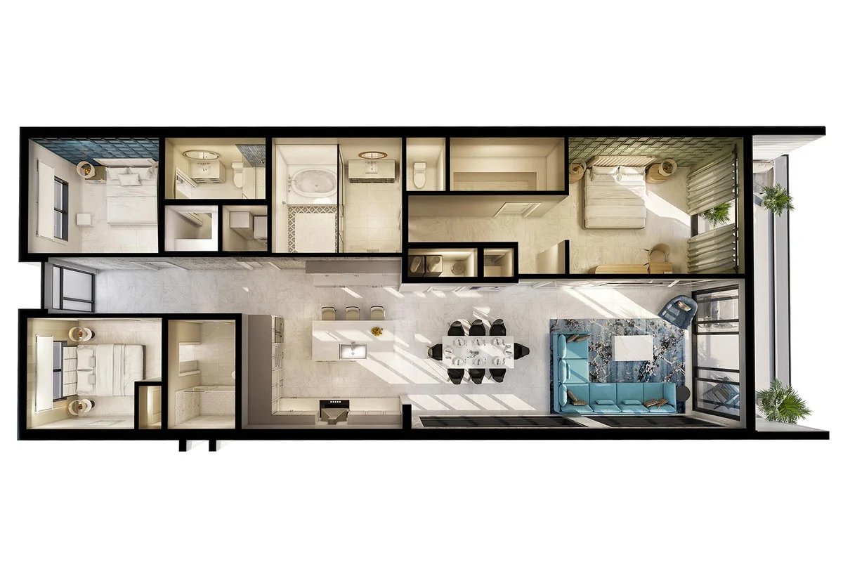 HI3031HL308: 3 bed, ocean breeze #92
