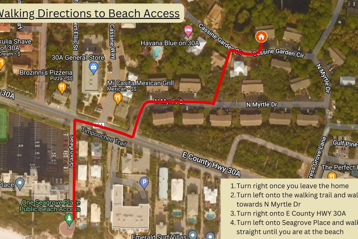 5-min Walk to Beach 30A! Pool, Tennis & 6 Bikes! #51