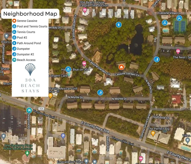 5-min Walk to Beach 30A! Pool, Tennis & 6 Bikes! #103