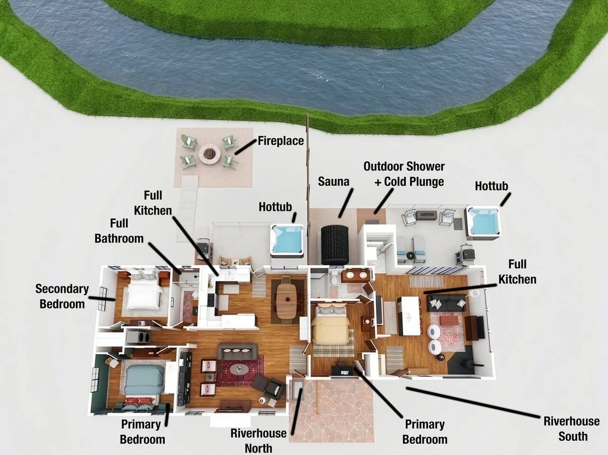 Peaceful Retreat w/ TWO Hot Tubs, Sauna, Fire Pits #156