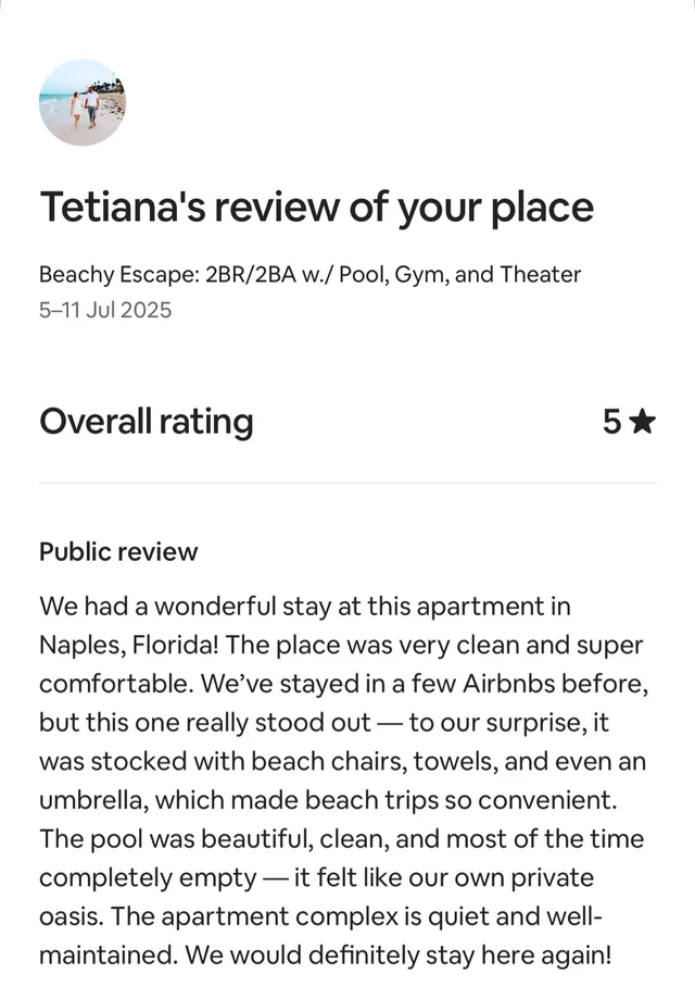 Beachy Escape: 2BR/2BA w./ Pool, Gym, and Theater #51