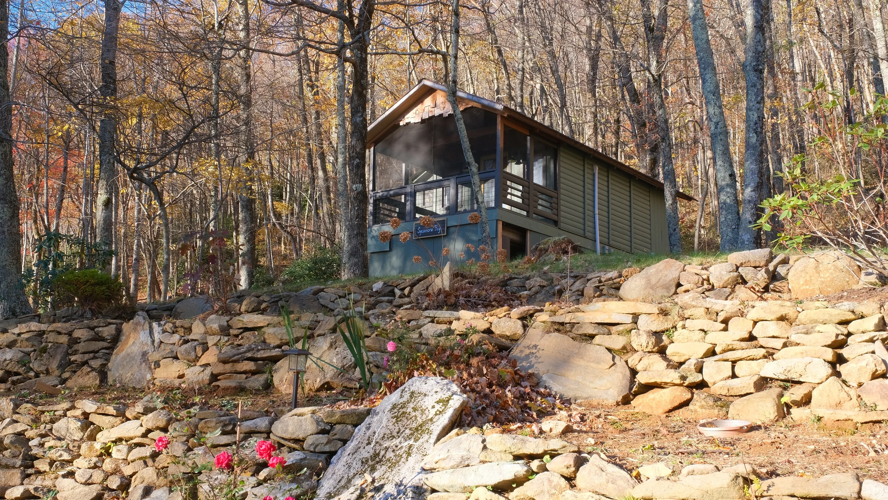Auntie's Attik cabin with screened porch