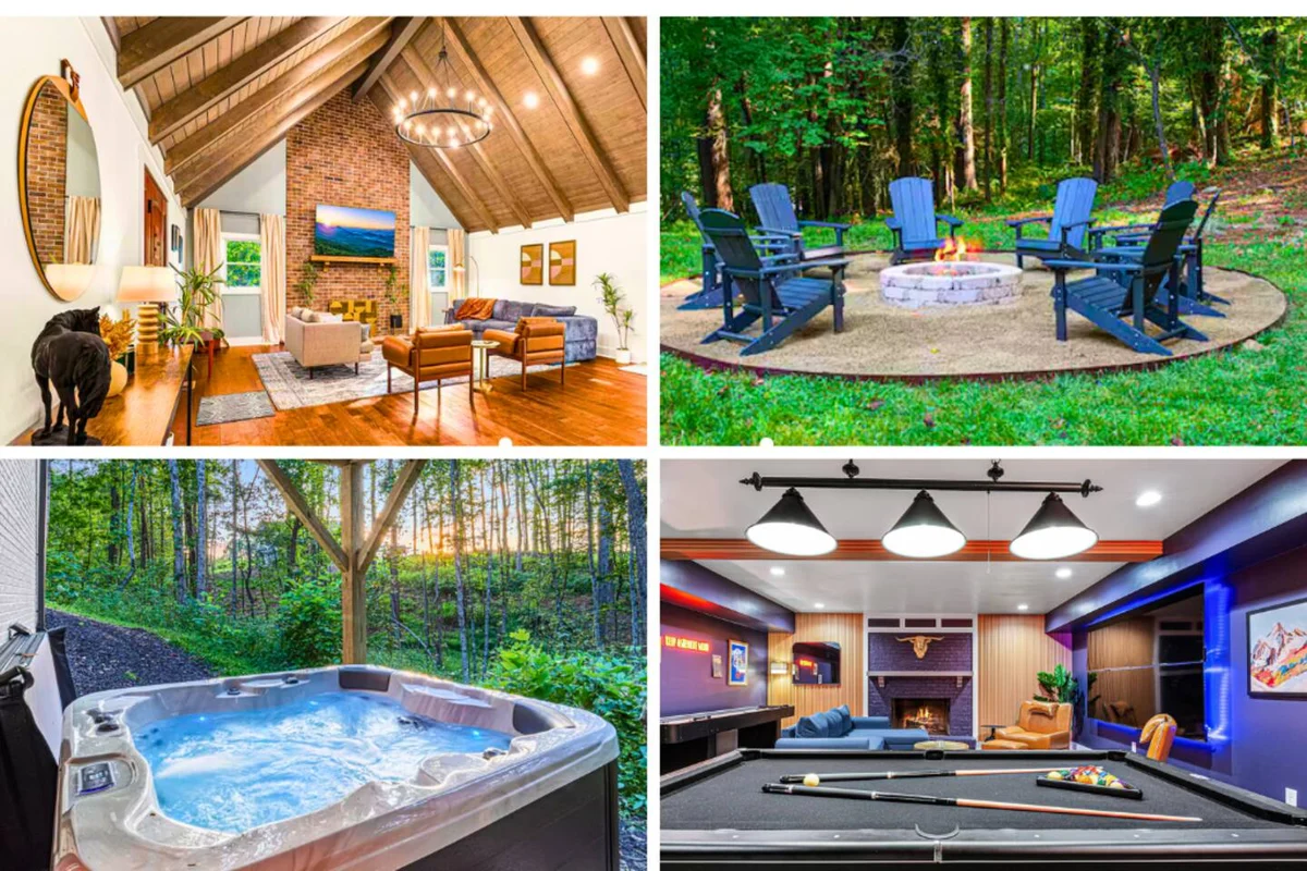 Wooded Oasis, HotTub, Sauna, GameRoom, 15min 2 AVL #2
