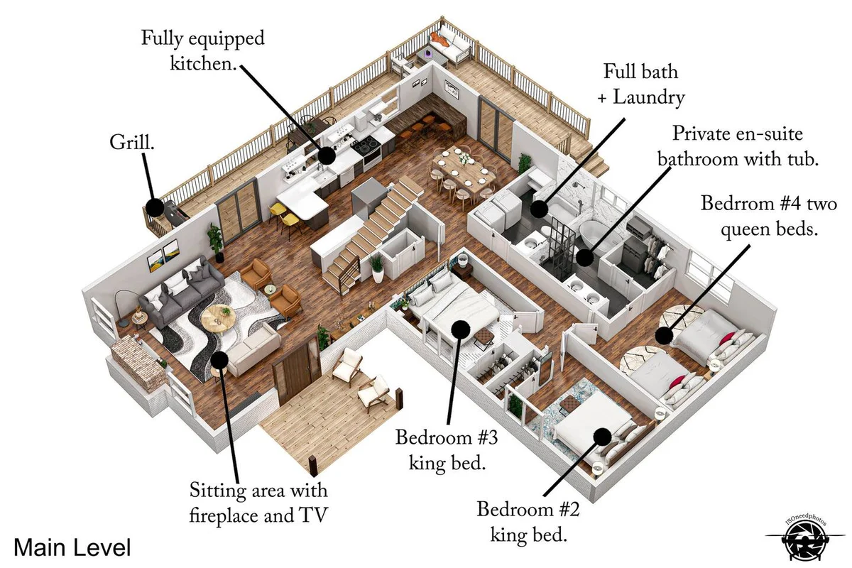 Wooded Oasis, HotTub, Sauna, GameRoom, 15min 2 AVL #194
