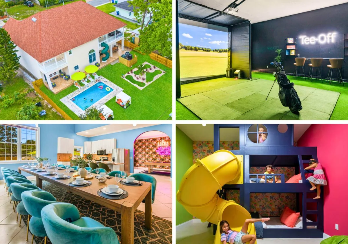 Sleeps21 7BR Beach Estate: Pool, Slide, Golf Sim #2
