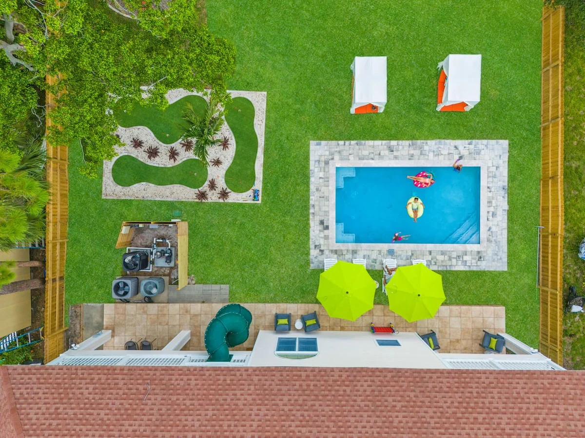 Sleeps21 7BR Beach Estate: Pool, Slide, Golf Sim #187