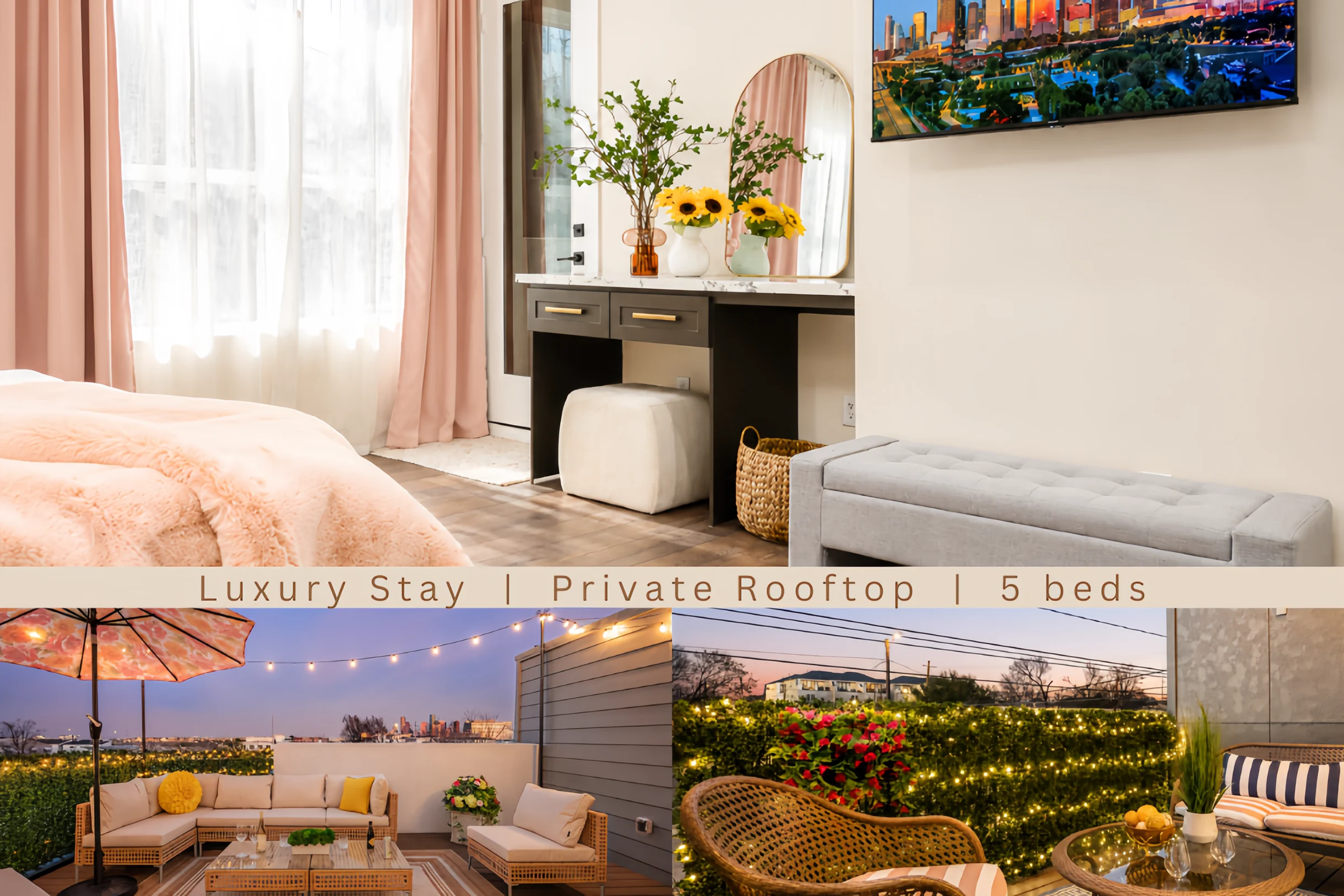 The Horizon: 5 beds•Private Rooftop•Luxe Stay #100