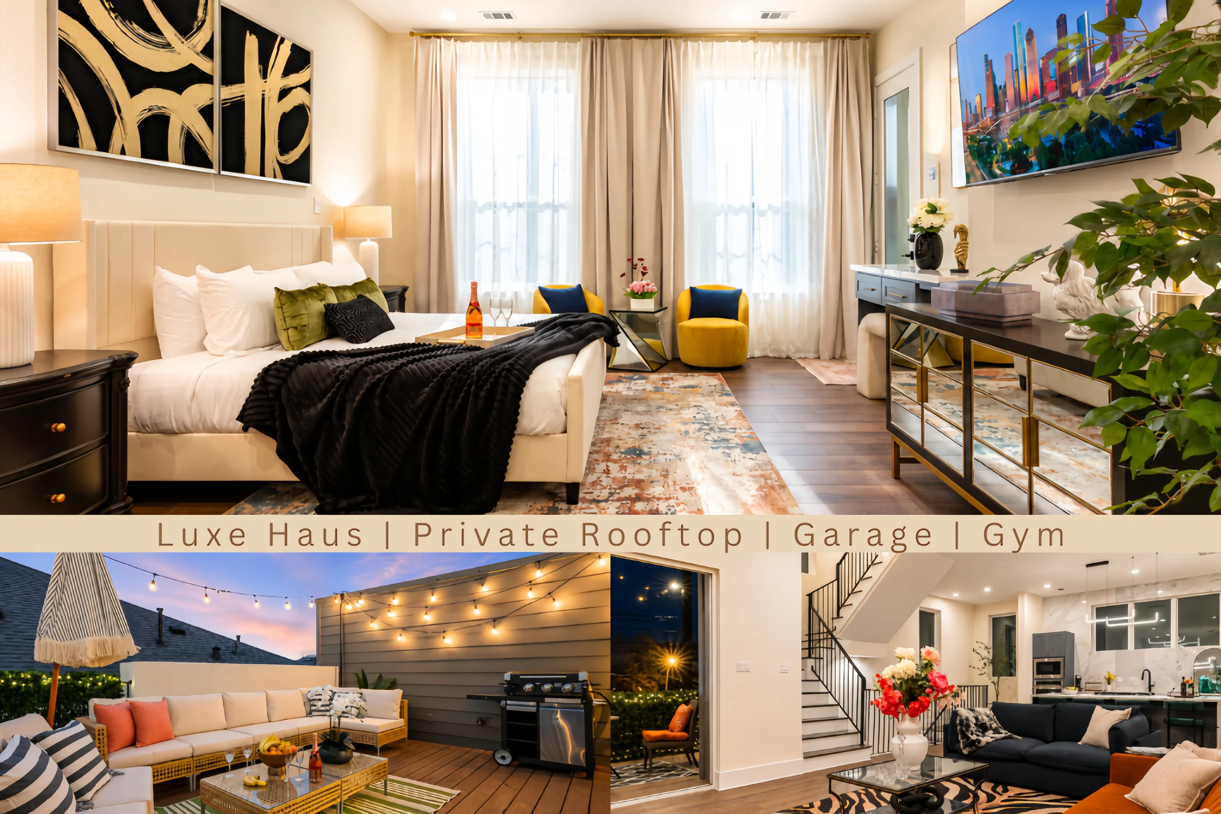 The Onyx: 4BR+Luxe Rooftop · Pet-Friendly · Garage · HTX #94