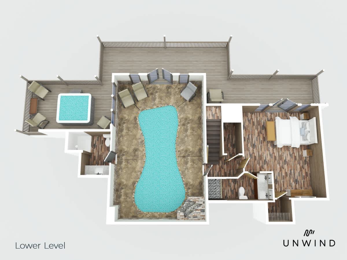 Indoor Pool Cabin w/ Putt Putt & Mountain View #43