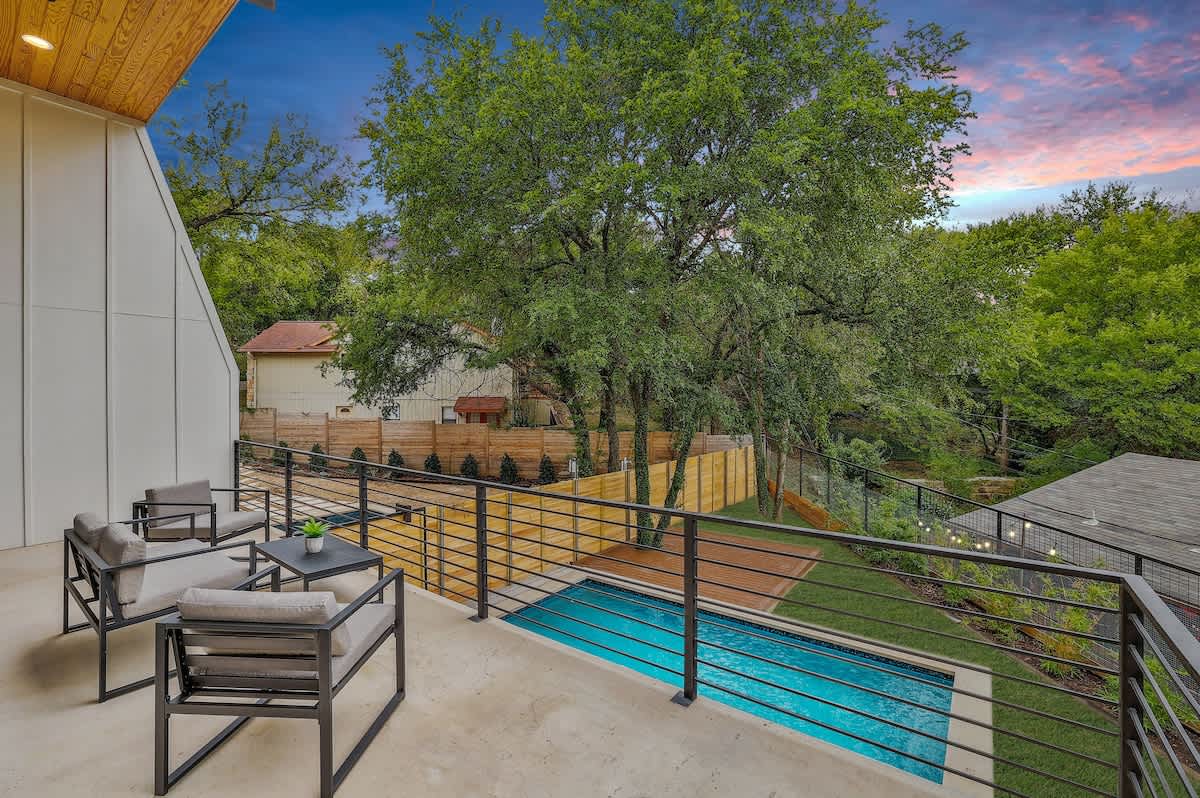 Pool + Mural Patio | South Austin Retreat #15