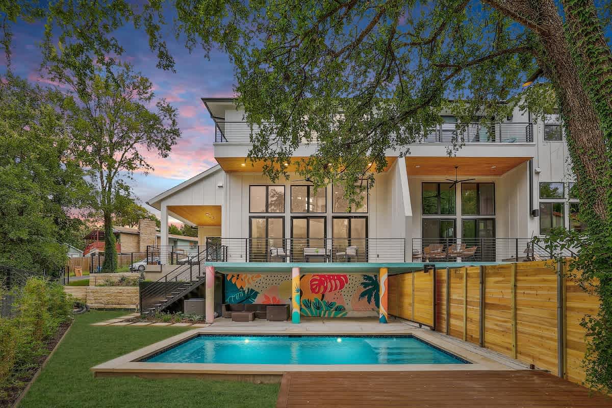 Pool + Mural Patio | South Austin Retreat #3