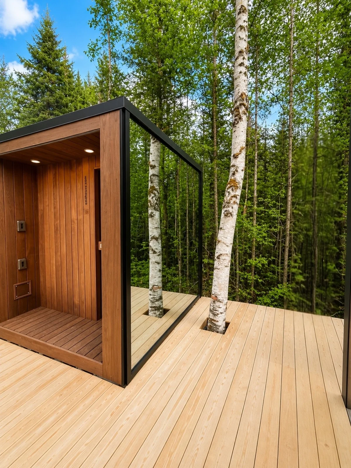 Birch Mirror House at FarAway Pond #8