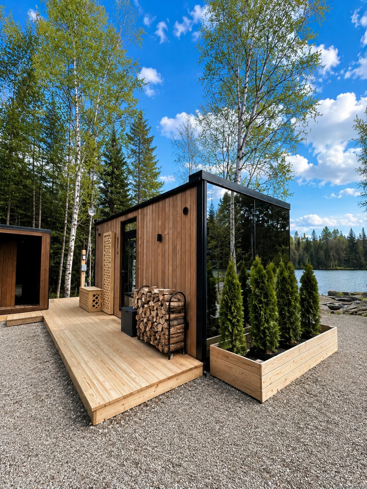 Birch Mirror House at FarAway Pond #9