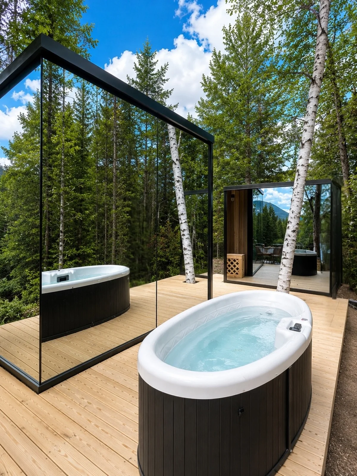 Birch Mirror House at FarAway Pond #49
