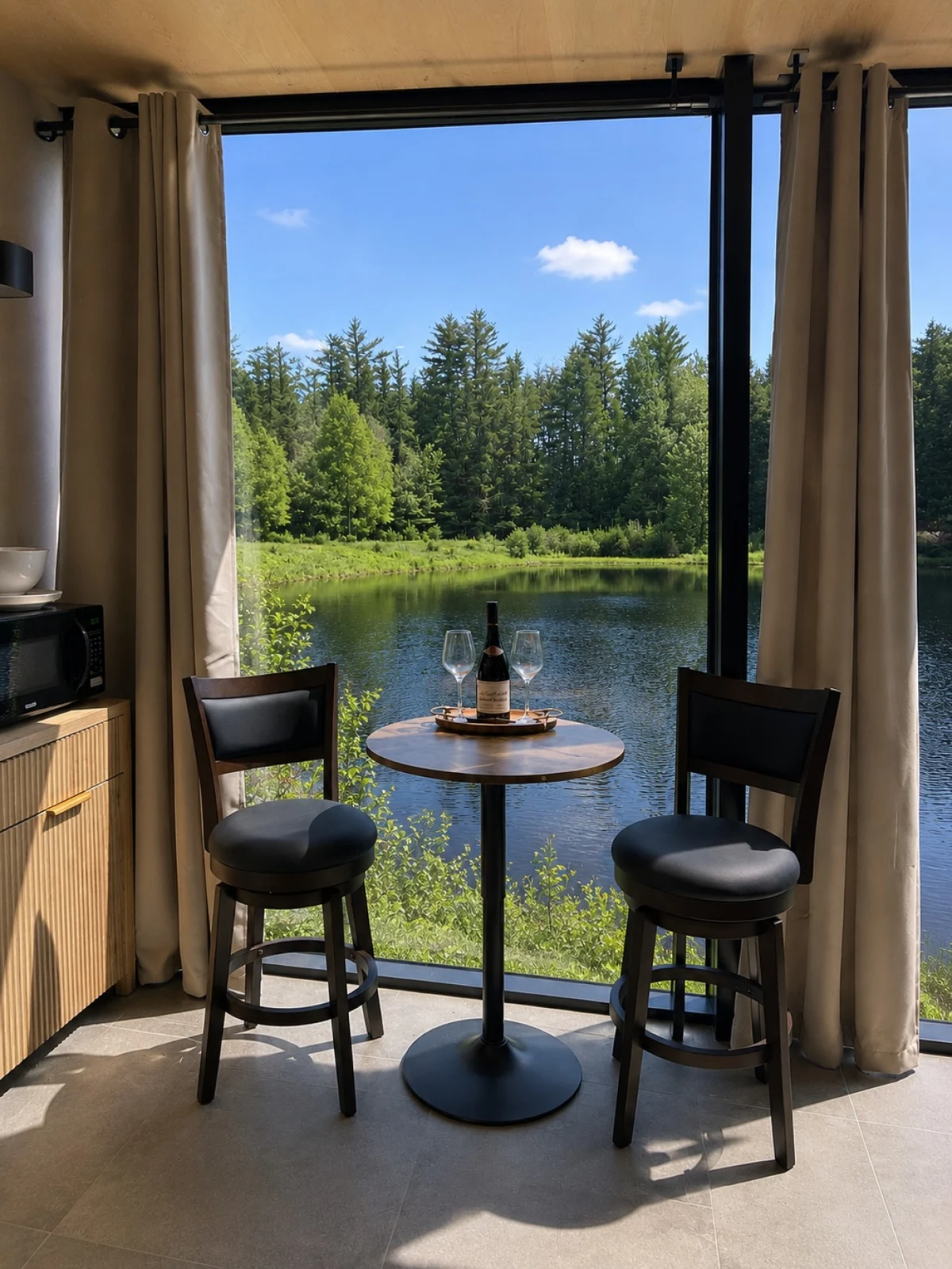 Blue Spruce Mirror House at FarAway Pond #11