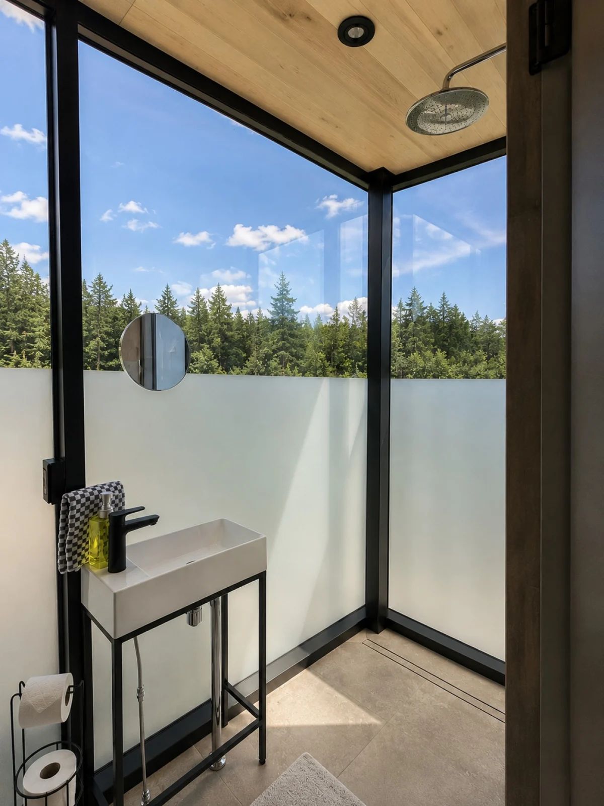 Blue Spruce Mirror House at FarAway Pond #12