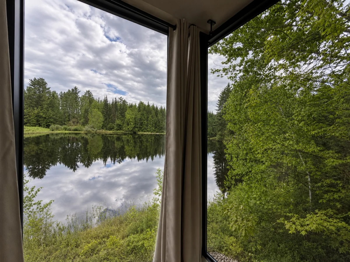Blue Spruce Mirror House at FarAway Pond #19