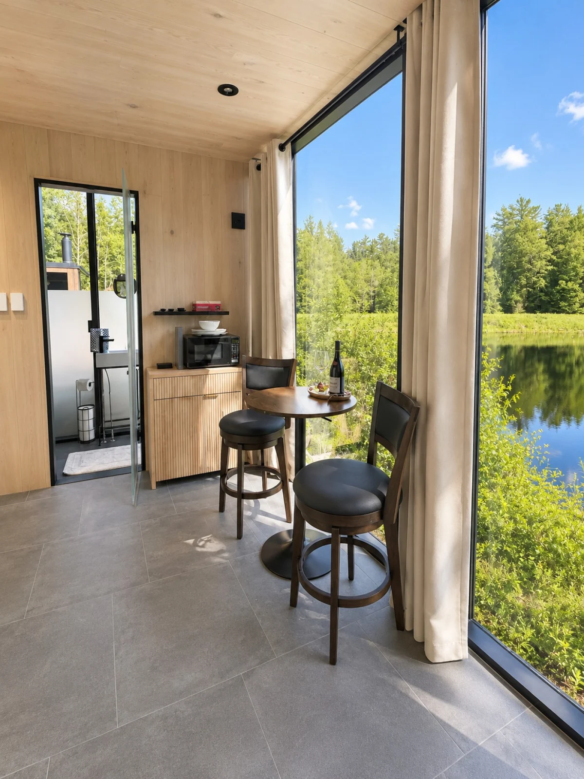 Blue Spruce Mirror House at FarAway Pond #8