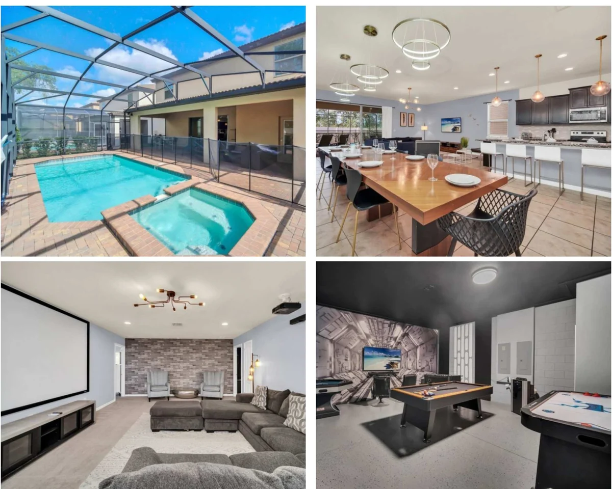 Big Screen-Gameroom-Private Pool-6mi 2 Disney-8884 #121