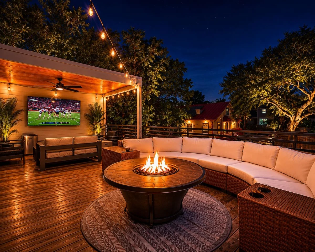 Rooftop Lounge ATX • 2 Fire Pits • Outdoor TV #4