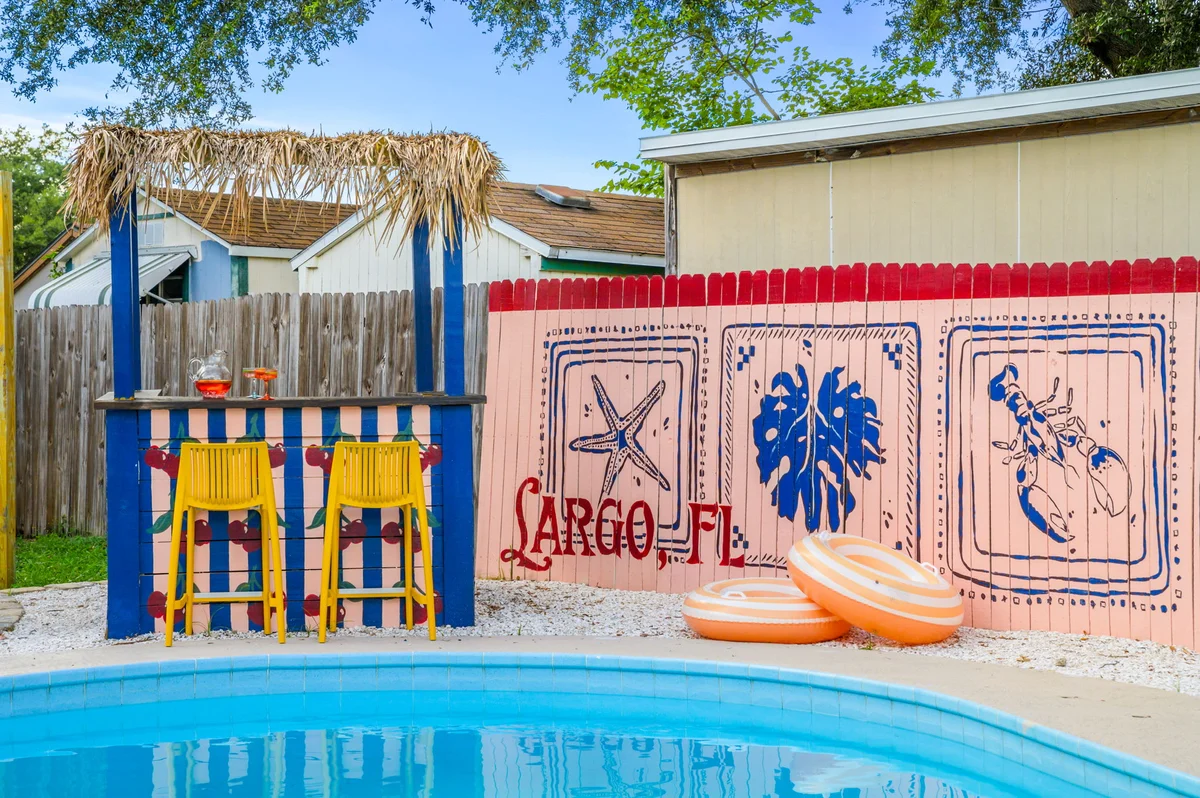 Resort Backyard Tiki Bar Pool property photo 5