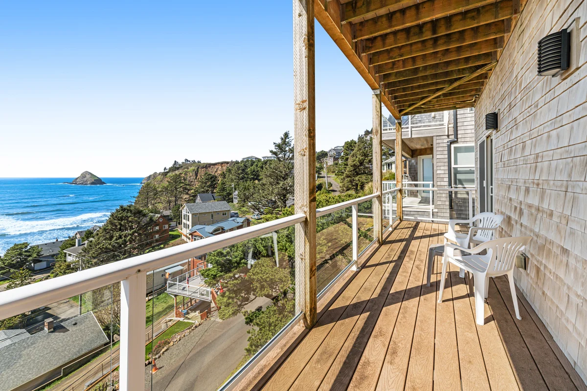 home with multiple decks and ocean views short walk to beach property photo 2