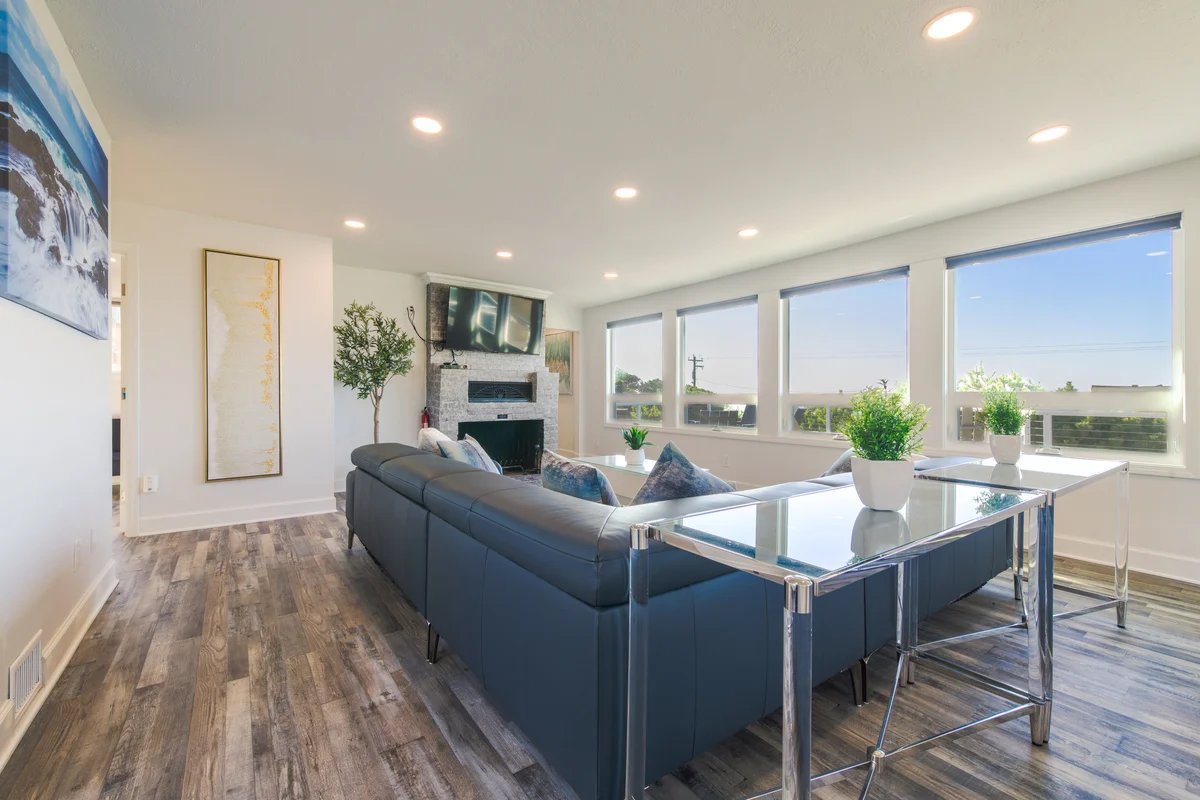 lake ocean view retreat with hot tub outdoor living and fireplace property photo 3