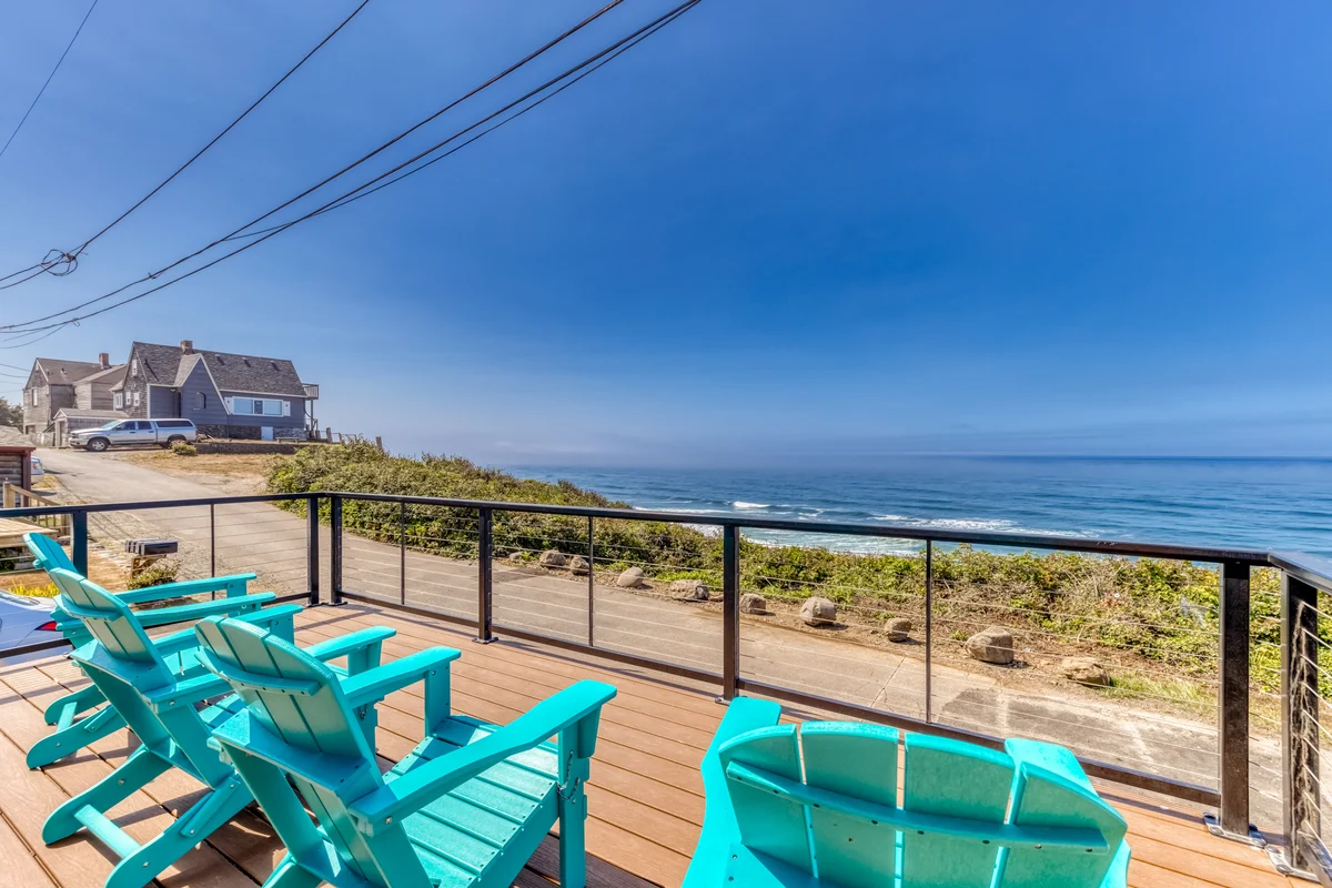 Oceanfront dog friendly home with hot tub and huge view steps to beach access property photo 5