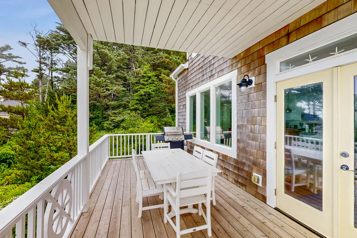 Ocean view home with hot tub game room furnished deck and fireplaces property photo 4
