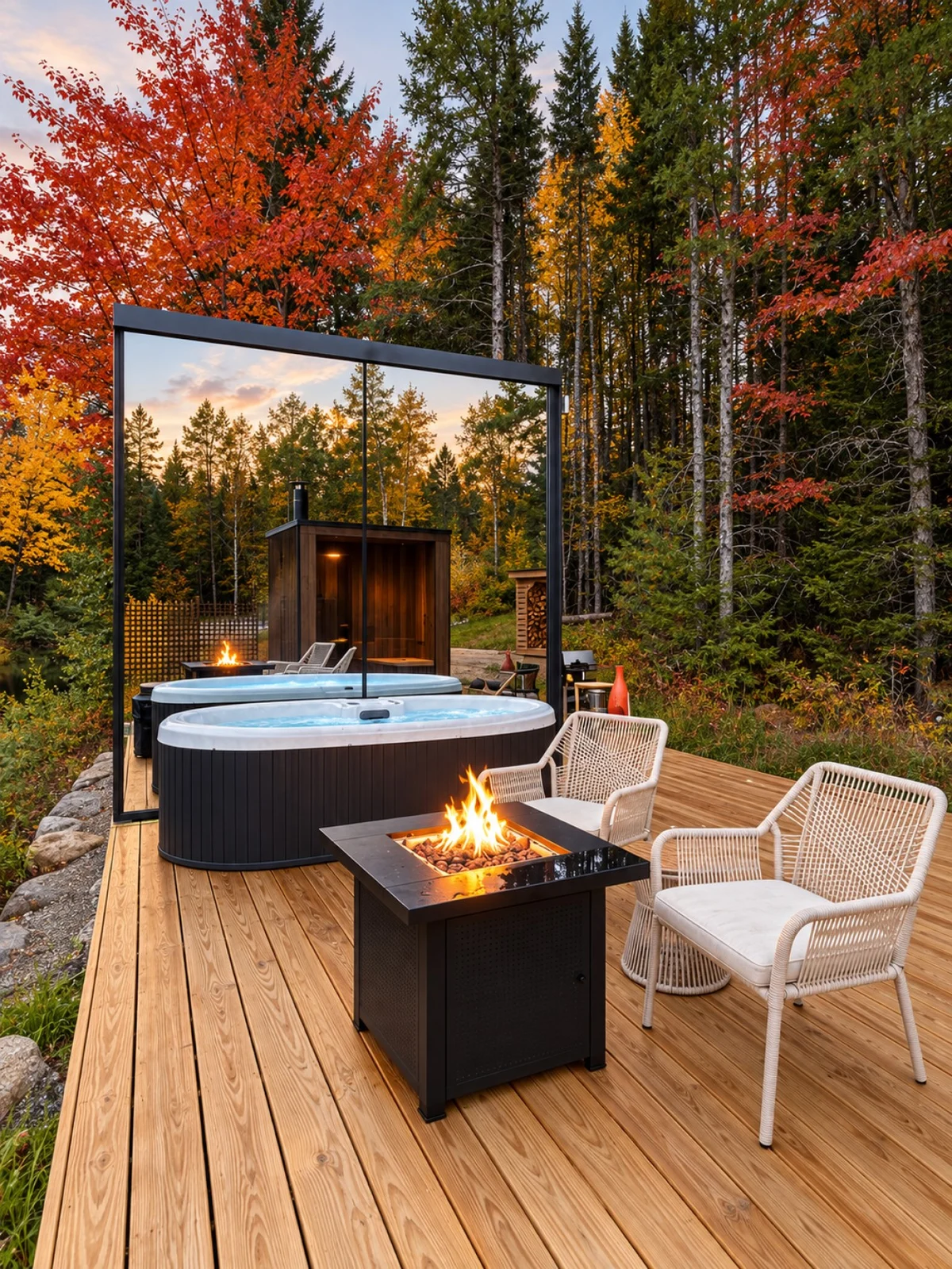 Blue Spruce Mirror House at FarAway Pond property photo 1