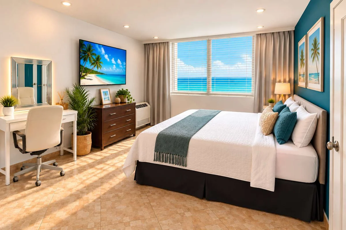 Queen Bed in Beachfront Apt Condado San Juan property photo 3
