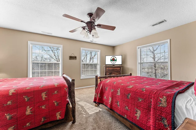 Upstairs Bedroom 4 -Queen Bed, TV, Window with Yard View, image 1