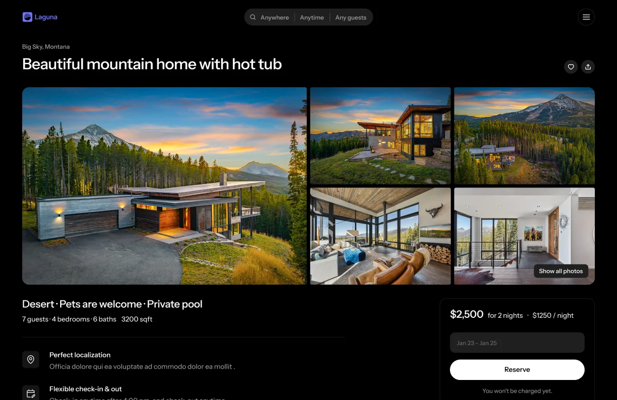 Property page with customized branding