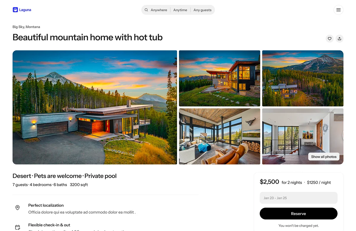 Property page with customized branding