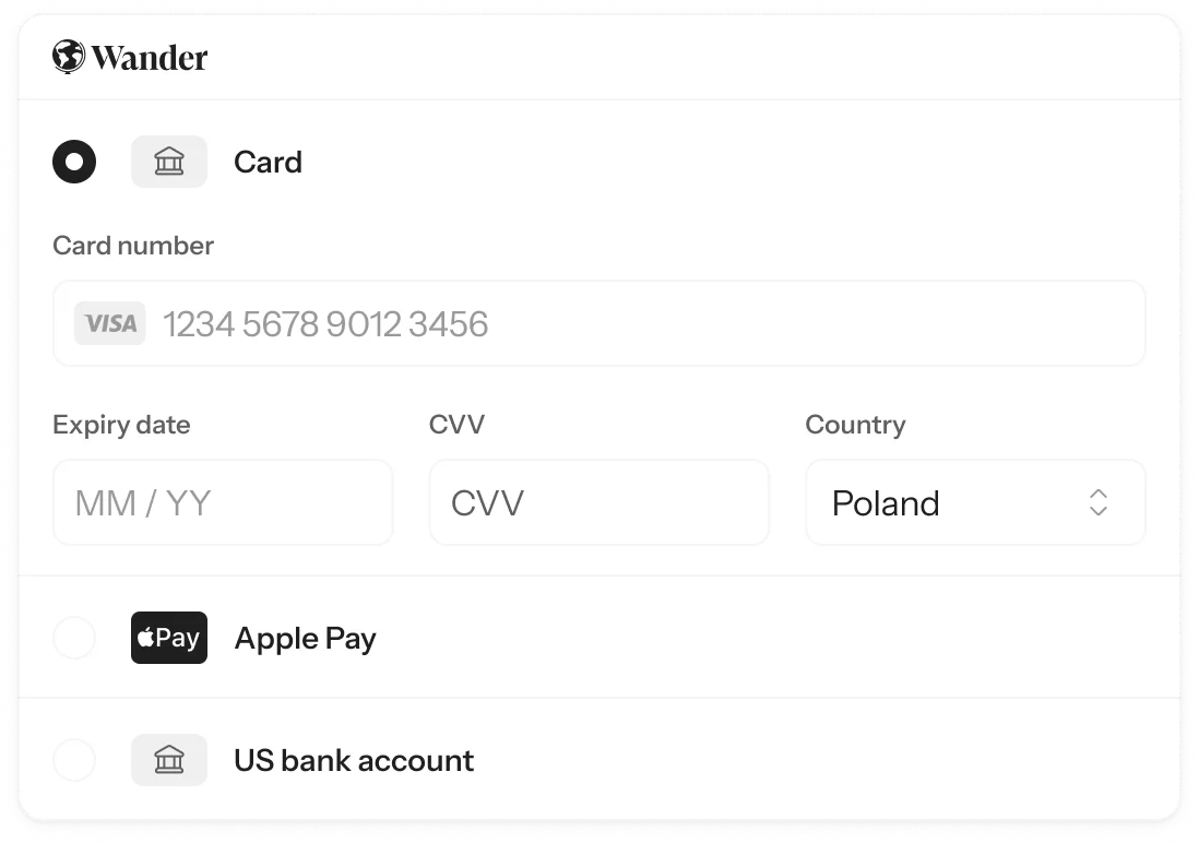 Trusted checkout with secure payment options