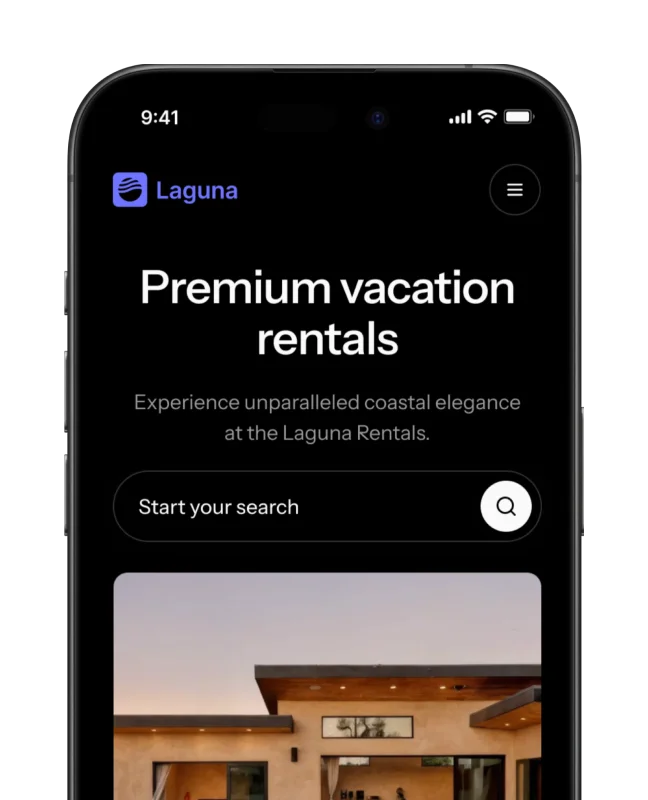 Search and filters interface